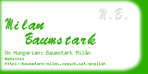 milan baumstark business card