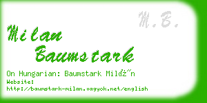 milan baumstark business card